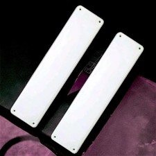 2 Plastic Door Finger Plates White Good Quality Easy to Fit push plates Doors