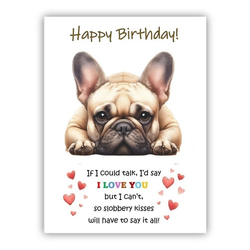 Birthday day card from - from, dog