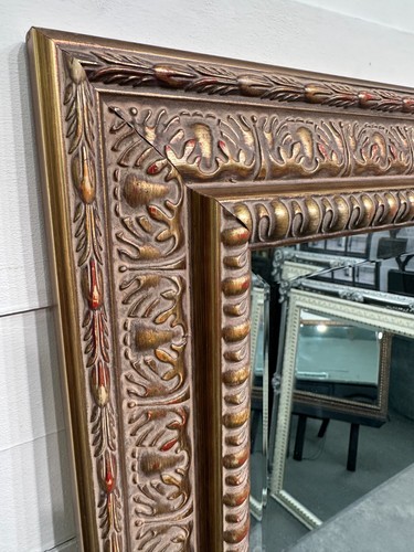 Mirror large antique silver - mirror,