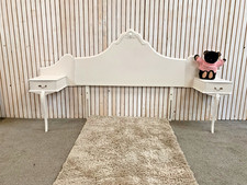 White headboard with drawers