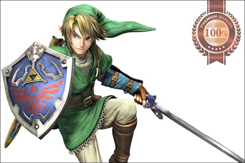 Link with master sword - link,