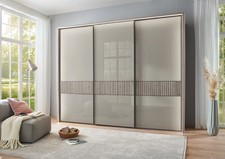 LUXURY GERMAN HULSTA NOLTE MOBEL WARDROBE BEDROOM NUDE GREY WHITE GLASS FITTED 2