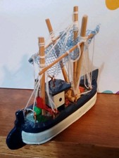 Miniature Wooden Trawler Model