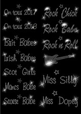 Iron on 60s 70s 80s 90s Hen Rhinestone Crystal Design t shirt Transfer Birthday 