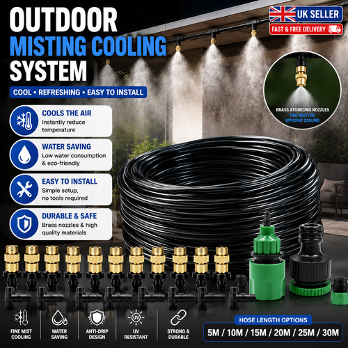 Outdoor misting cooling - misting, system