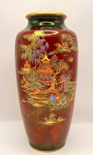 Crown devon rouge royale vase - royale,