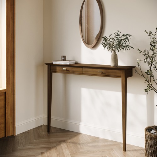 Small narrow walnut - walnut, console