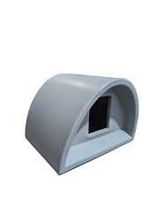 WATERPROOF OUTDOOR CAT KENNEL PLASTIC CAT HOUSE SHELTER BED - Light Grey