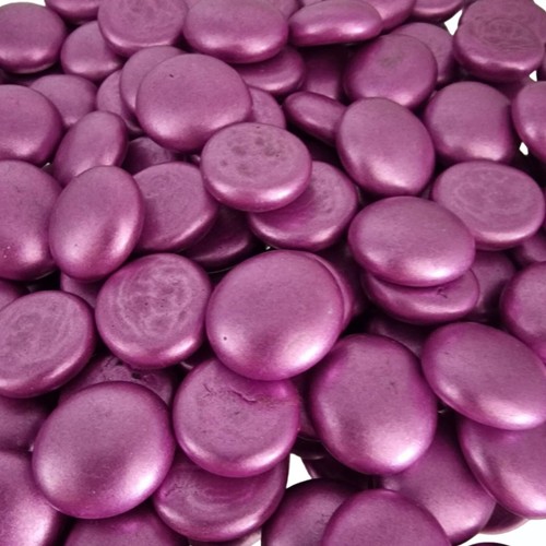 Metallic pink glass pebbles - pink,