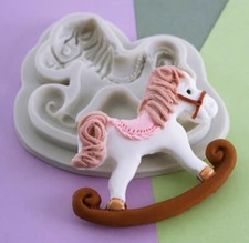 RockiNg Horse Silicone Fondant Mould |  Sugar Craft | Icing Mould | Cake Deco
