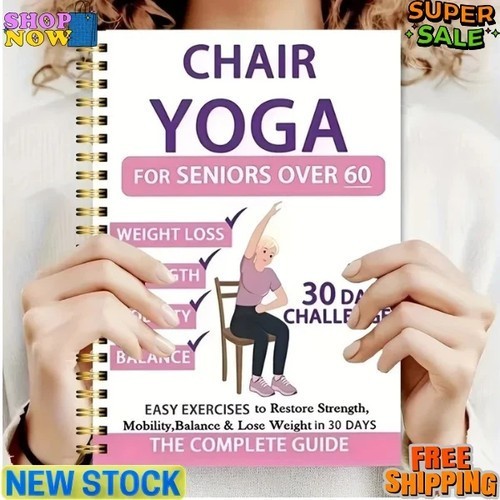 Chair yoga for seniors - chair, over