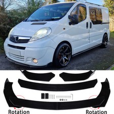 For Opel Vauxhall Vivaro 2007-2018 Gloss Black Front Bumper Lip Splitter Spoiler