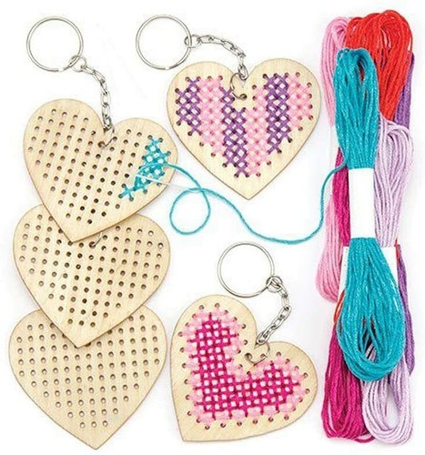 Heart wooden cross - wooden,