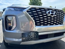 Bumper Tow Hook License Plate Mount Tag Bracket For Hyundai Palisade 2020-2025