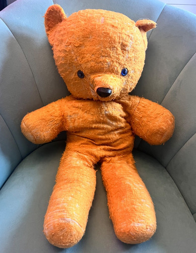Vintage yellow teddy bear - vintage,