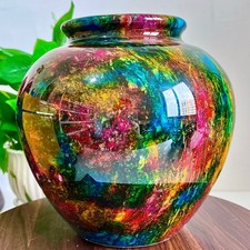 10.91LB  Rainbow Crystal Vase - Rare and Colorful Chinese Art Decorations