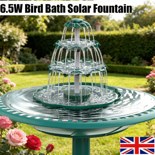 Solar birdbath fountain 5w - birdbath,