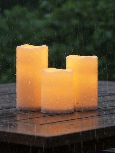 Set led flameless pillar - flameless,