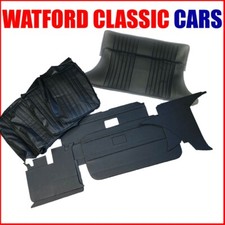 MGB GT All Black  Front and Rear Seat Covers and Trim kit 1972-1980
