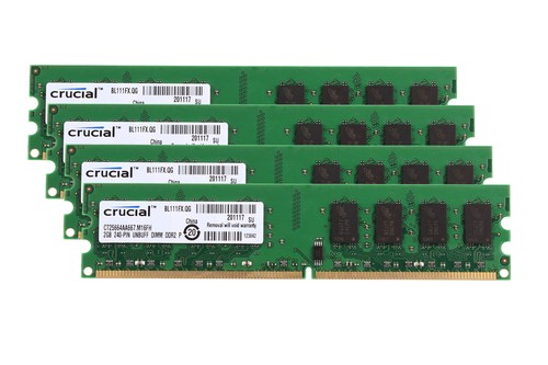 8gb crucial 4pcs 2gb - 8gb, 2rx8