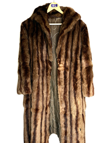 Genuine brown mink fur - mink,