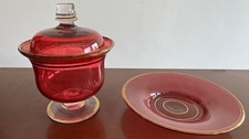 Vintage Cranberry Glass Candy