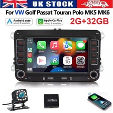 Apple CarPlay For VW GOLF MK5 MK6 EOS Android 14 Car Radio Stereo Head Unit GPS