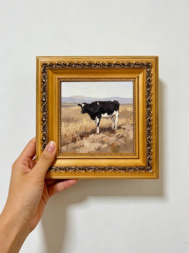 Black white cow - white,