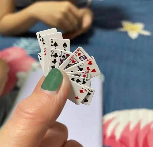 Dolls house playing cards - dolls,