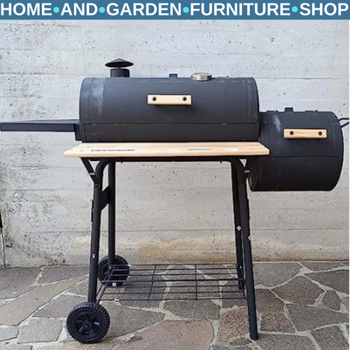 Charcoal bbq grill - bbq, trolley