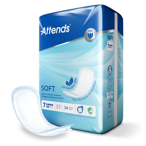 Incontinence pads attends soft - pads,