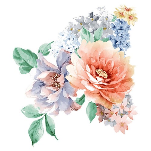 Romantic flowers wall sticker - romantic,