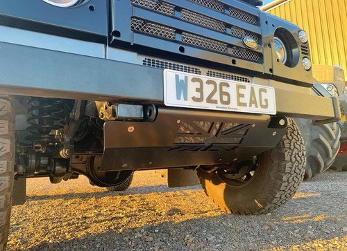 Matt black steering sump guard - black,