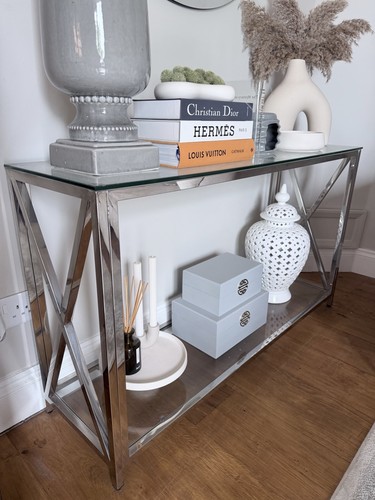 Chrome frame console table - chrome,