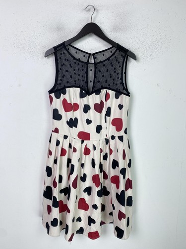 Jawbreaker cream heart print - cream,