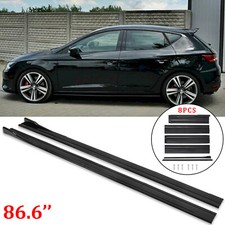 For Seat Leon MK2 MK3 Glossy Black 86.6" Car Side Skirts Extension Splitter Lip