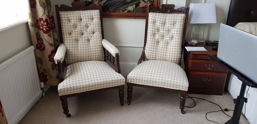 Antique matching armchairs - antique,