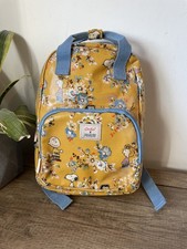 Cath Kidston Oilcloth Backpack Bag Snoopy Yellow Peanuts Kids Women Teen