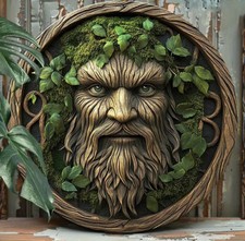 Leafy moss green - leafy, face