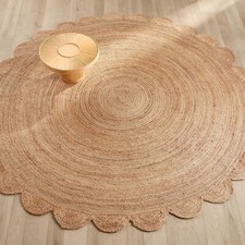 Round Rug Hand Braided 100%