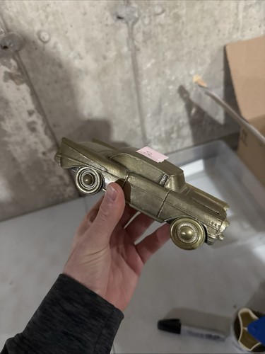 Vintage metal car bank - metal,