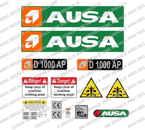 Ausa d1000 dumper decals - ausa, ap