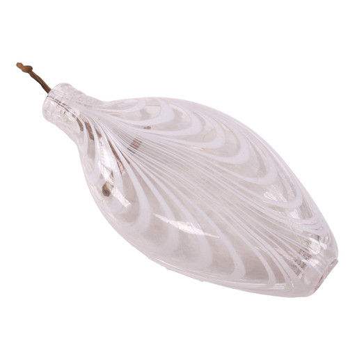 Antique nailsea glass flask - nailsea,