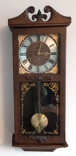 President 31 Day Vintage Wooden Pendulum Wall Clock 71cm with Key See Video