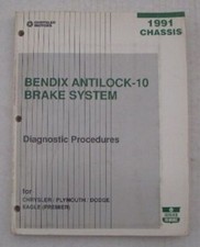 Mopar 1991 Chrysler Eagle Bendix Antilock Diag Service Manual 91