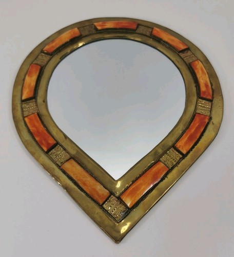Vintage mirror small teardrop - vintage,