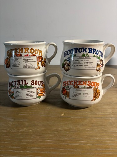 Vintage ceramic soup recipe - vintage,