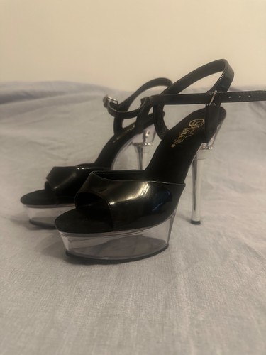 Pleaser allure clear black - pleaser,