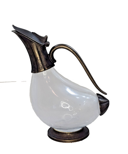 Vtg glass brass duck - vtg, &