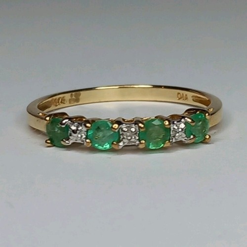 9ct yellow gold emerald - 9ct,